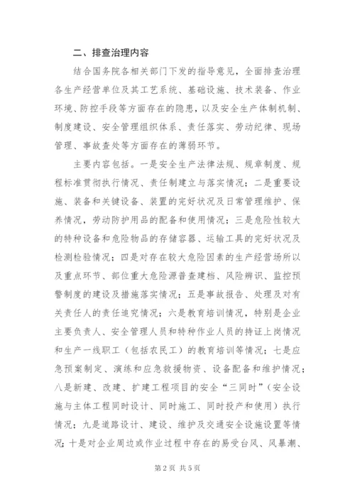 政府排查安全生产隐患工作方案.docx