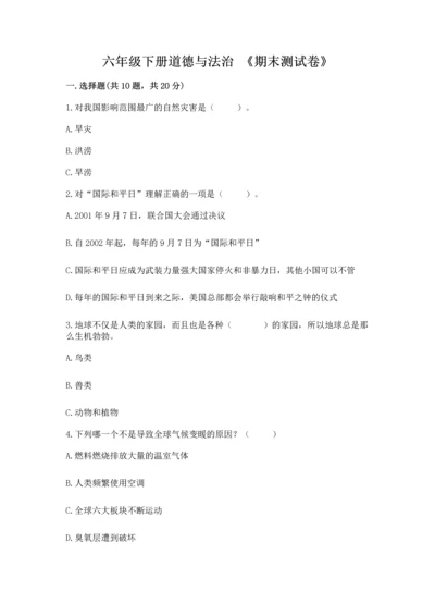 六年级下册道德与法治 《期末测试卷》精品【能力提升】.docx