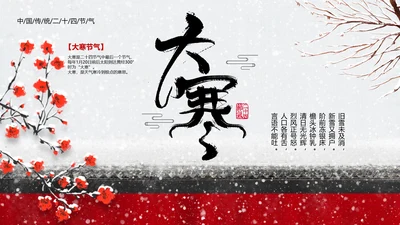 中国传统二十四节气大寒PPT教学课件