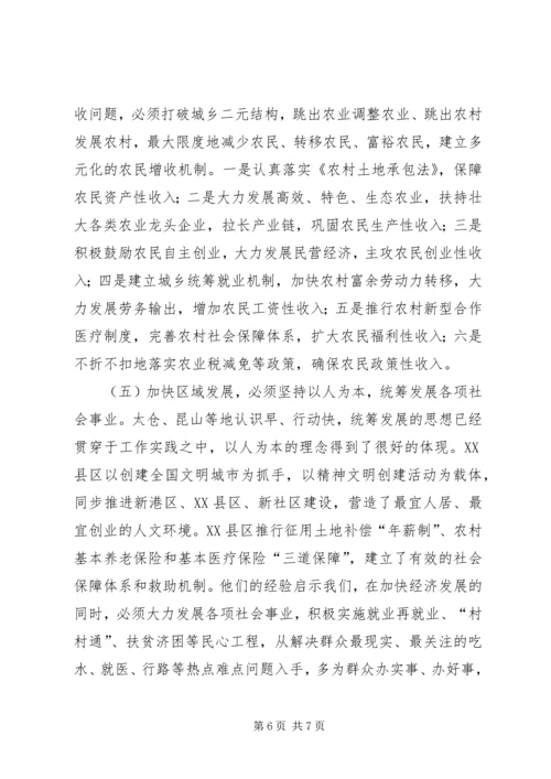 关于赴太仓、昆山、薛城、浦东学习考察情况的.docx