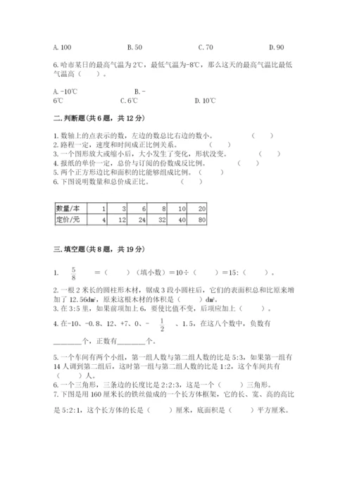 甘德县六年级下册数学期末测试卷精品.docx