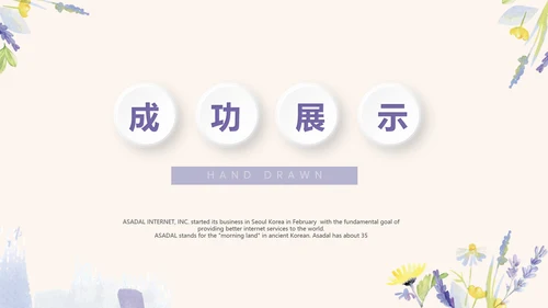 紫色淡雅小清新微立体述职报告通用PPT动态模板封面含PS