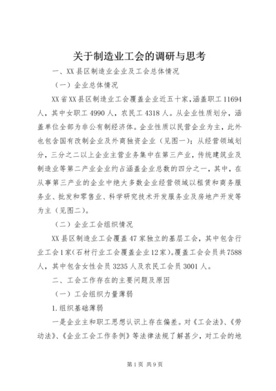 关于制造业工会的调研与思考.docx