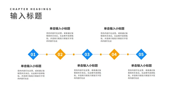简约风蓝色卡通小手教学PPT模板