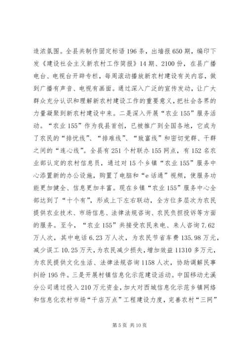 县新农村建设工作情况汇报 (4).docx