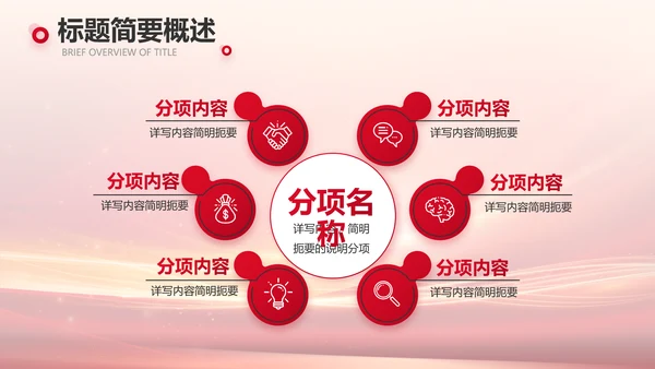红色会议背景工作总结汇报动态PPT模板
