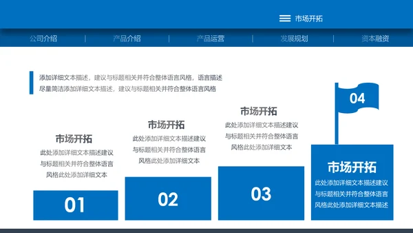 蓝色高端大气企业创业项目融资商业计划书PPT