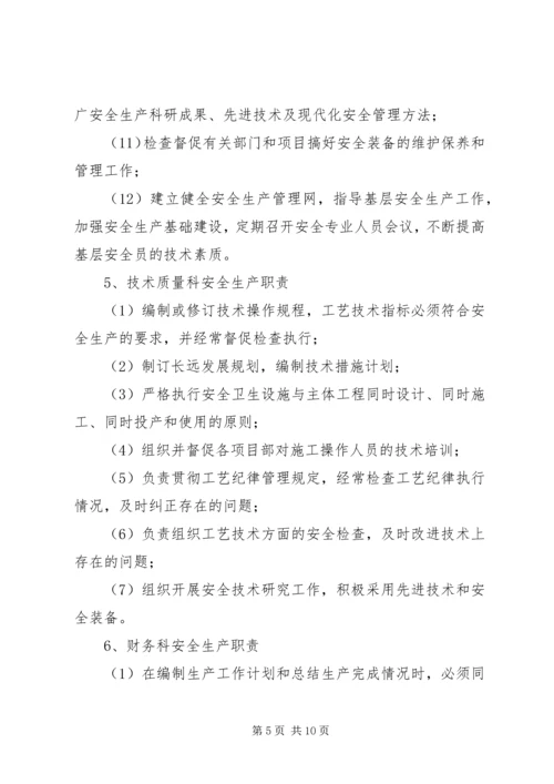 公司各级安全生产责任制 (2).docx