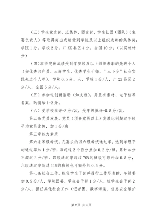 优良学风班评选指标工作.docx