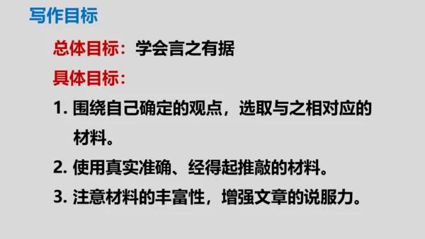 部编版九年级语文上册第三单元写作《议论要言之有据》同步课件(共58张PPT)