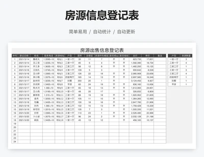房源信息登记表