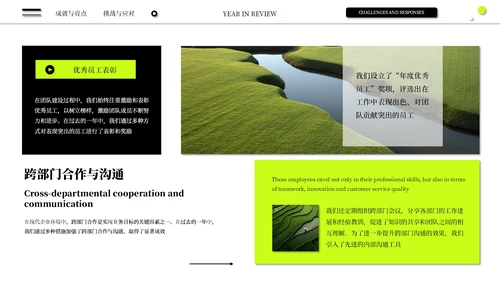 黑绿简约高级感年中总结通用PPT模板