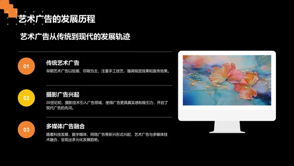 橙色扁平风平面设计作品集展示PPT模板