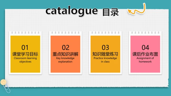 简约绿色中小学英语课教学课件PPT
