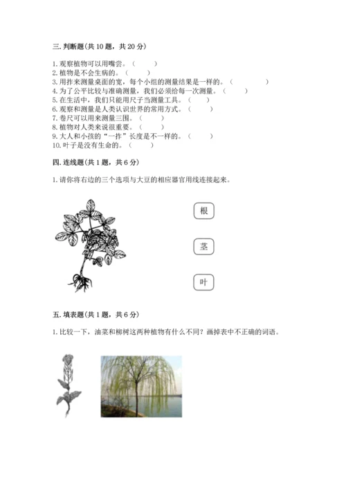 教科版一年级上册科学期末测试卷附完整答案【夺冠系列】.docx