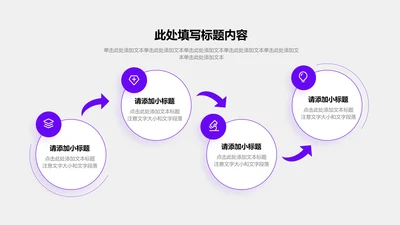 关系页-紫色简约风4项递进关系圆形图