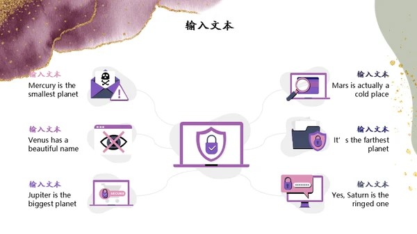 烫金艺术植物奢华软装通用PPT模板