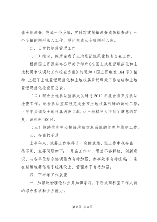 国土局地籍工作汇报.docx