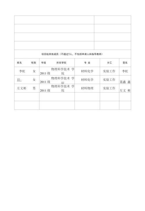 云南省大学生创新创业训练计划项目立项申请表.docx