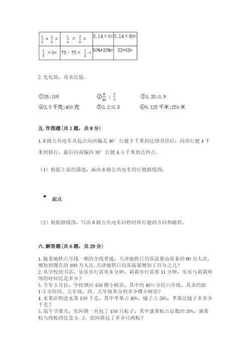 小学六年级上册数学期末测试卷（含答案）word版.docx