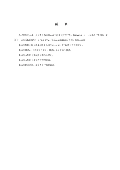 中国大唐集团公司电力综合项目工程专业策划管理详细规定.docx