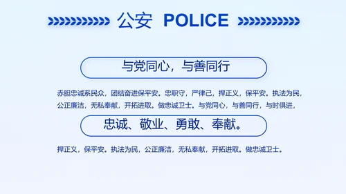 蓝色大气公安警察年终工作总结汇报动态PPT模板