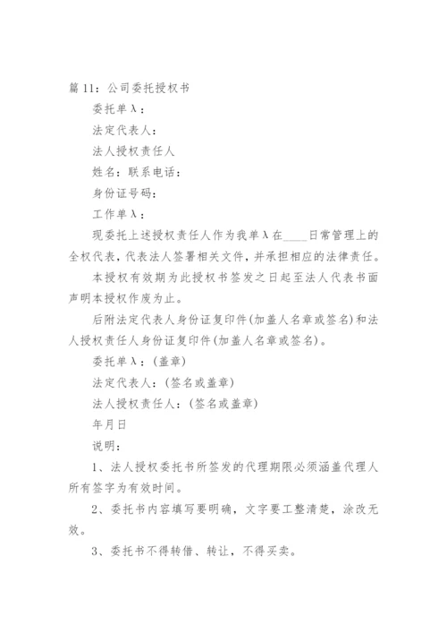 授权书范本公司授权公司.docx