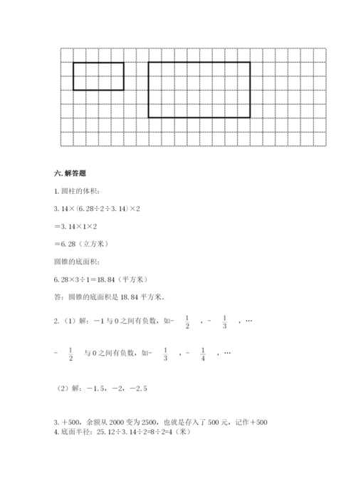 人教版六年级下册数学期末测试卷附答案（名师推荐）.docx