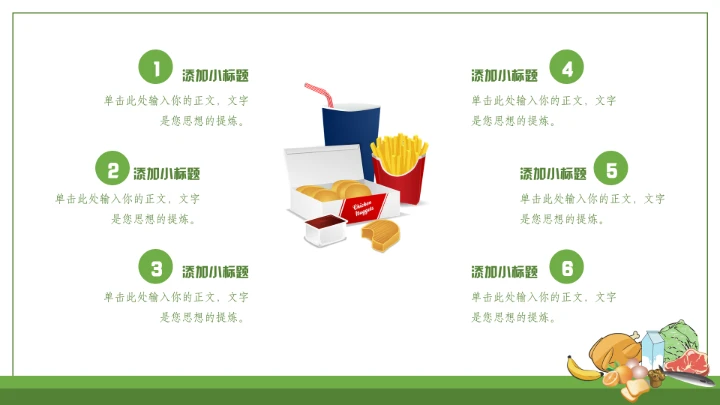 绿色食品食物安全知识培训通用PPT模板