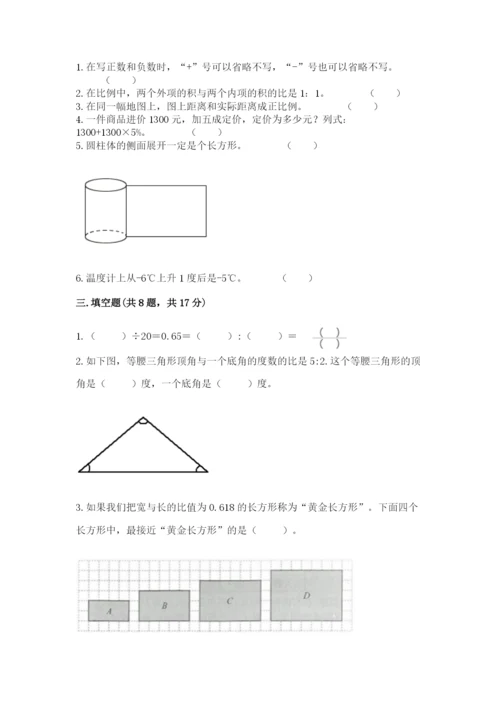 小学六年级下册数学期末卷含完整答案（必刷）.docx