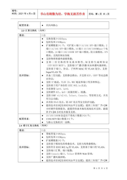 医院网络设备方案.docx