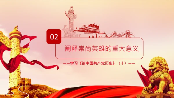 学习论中国共产党历史弘扬英雄精神党课PPT
