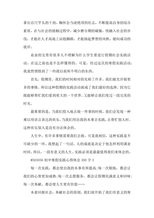 初中寒假实践心得体会300字5篇.docx