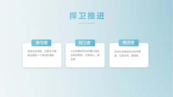 蓝色中国风法律法学讲堂PPT动态模板
