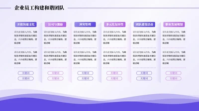 紫色商务风6项列表PPT单页