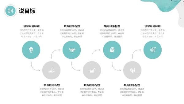 绿色清新简约流体形状曲线教师说课通用模版PPT