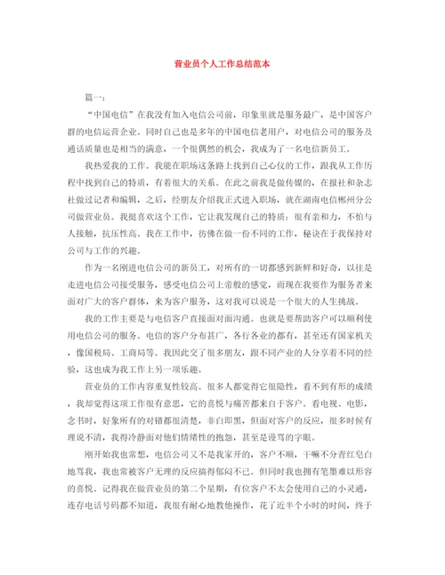 精编之营业员个人工作总结范本.docx