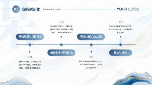 蓝色创意鎏金唯美工作计划安排通用PPT模板