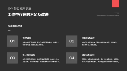 深色简约商务采购部年终总结汇报PPT案例