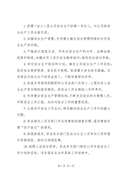 燃气公司安全生产责任制 (2).docx