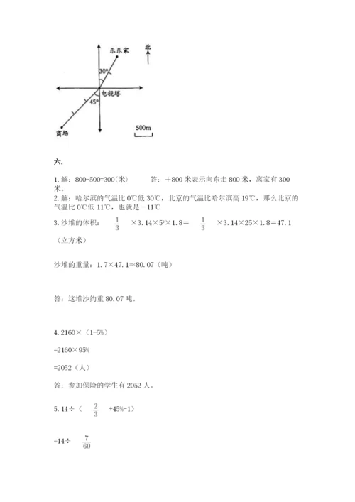 小学六年级升初中模拟试卷附参考答案【考试直接用】.docx