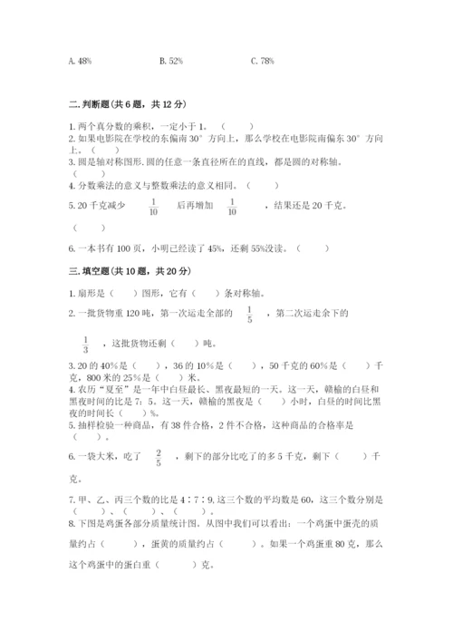 2022六年级上册数学期末测试卷附答案（综合题）.docx