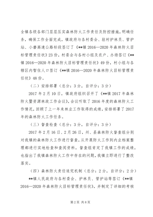 乡镇森林防火目标管理责任自检自查报告.docx