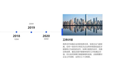 简约风工作计划介绍PPT图文页