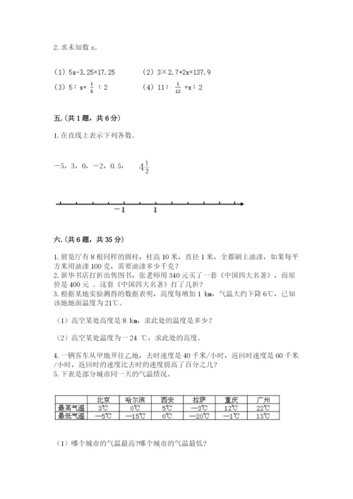 小学六年级数学毕业试题（考点梳理）.docx