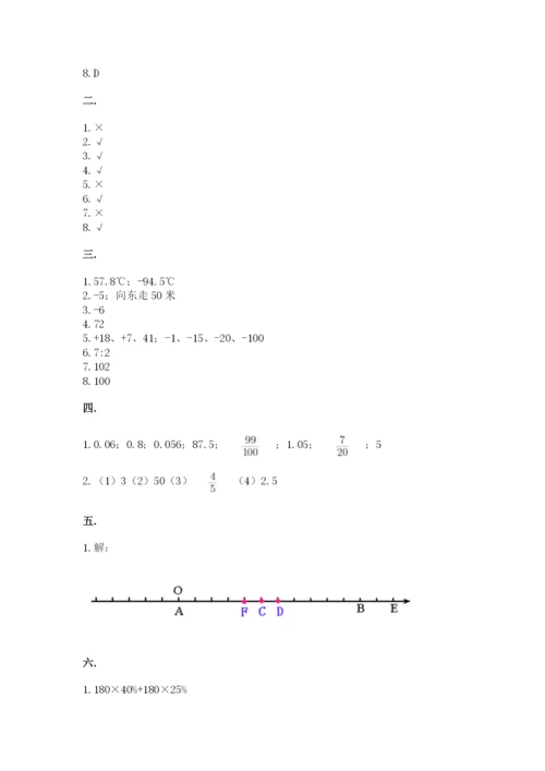 青岛版数学小升初模拟试卷附参考答案【研优卷】.docx