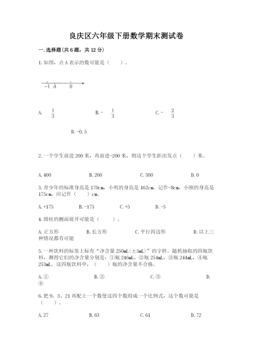 良庆区六年级下册数学期末测试卷附精品答案.docx