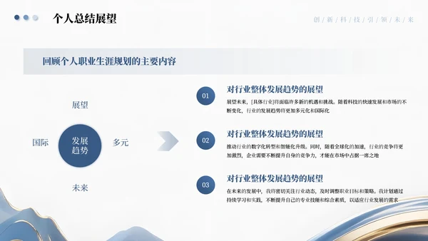 蓝色高级商务个人职业规划通用PPT模板