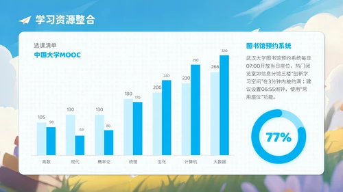 蓝色卡通风开学季新学年规划让规划先行PPT模板