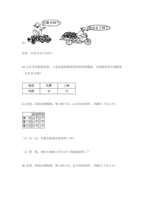 小学二年级数学应用题50道附参考答案（实用）.docx